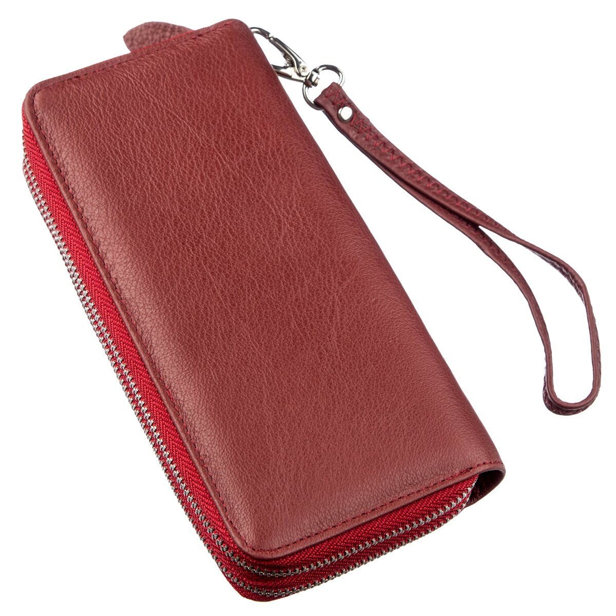 Багатофункціональний гаманець-клатч для жінок ST Leather Червоний