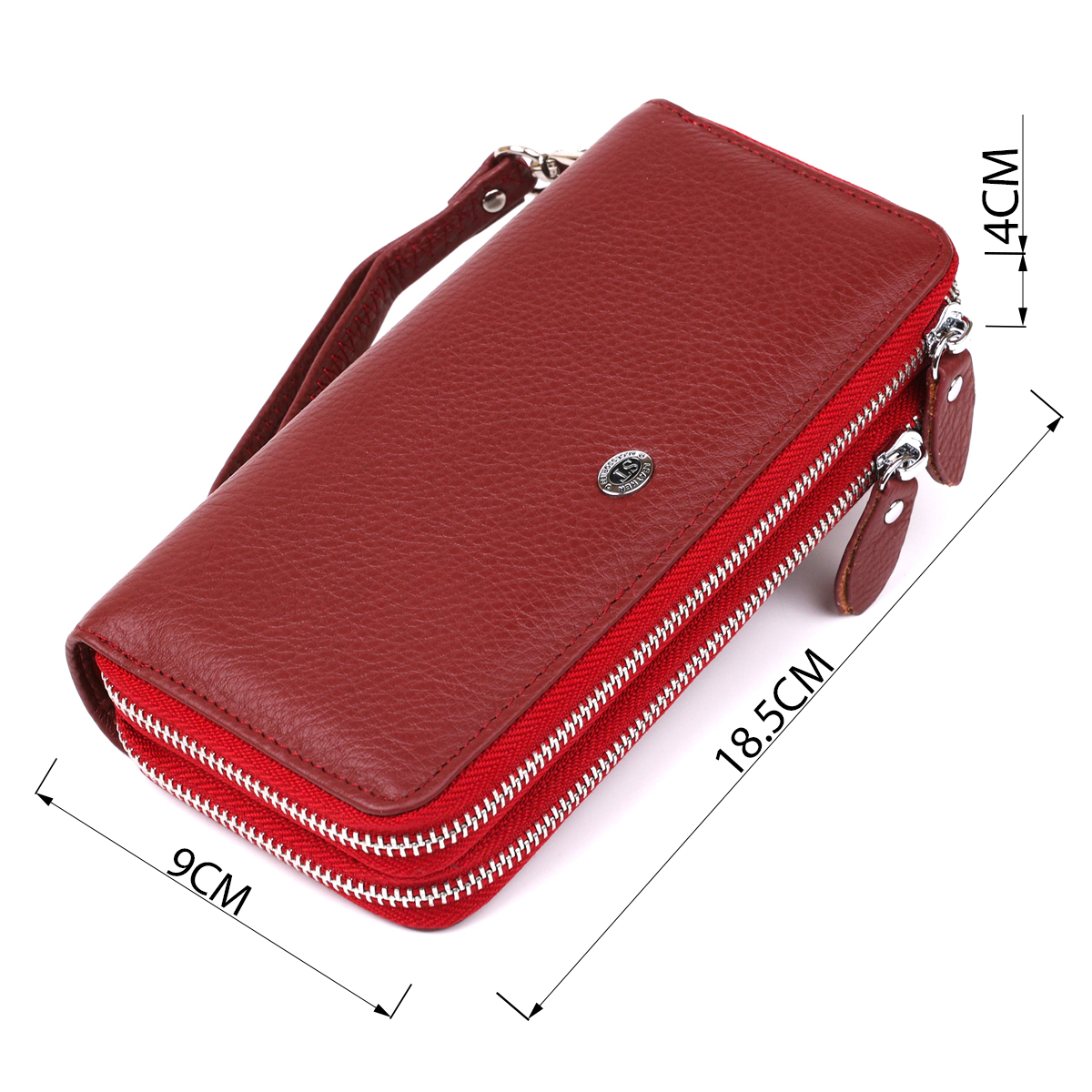 Багатофункціональний гаманець-клатч для жінок ST Leather Червоний