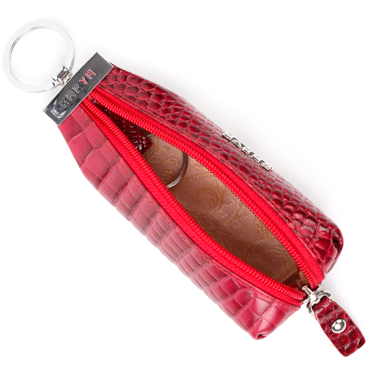 Стильна та зручна ключниця KARYA шкіряна Червоний