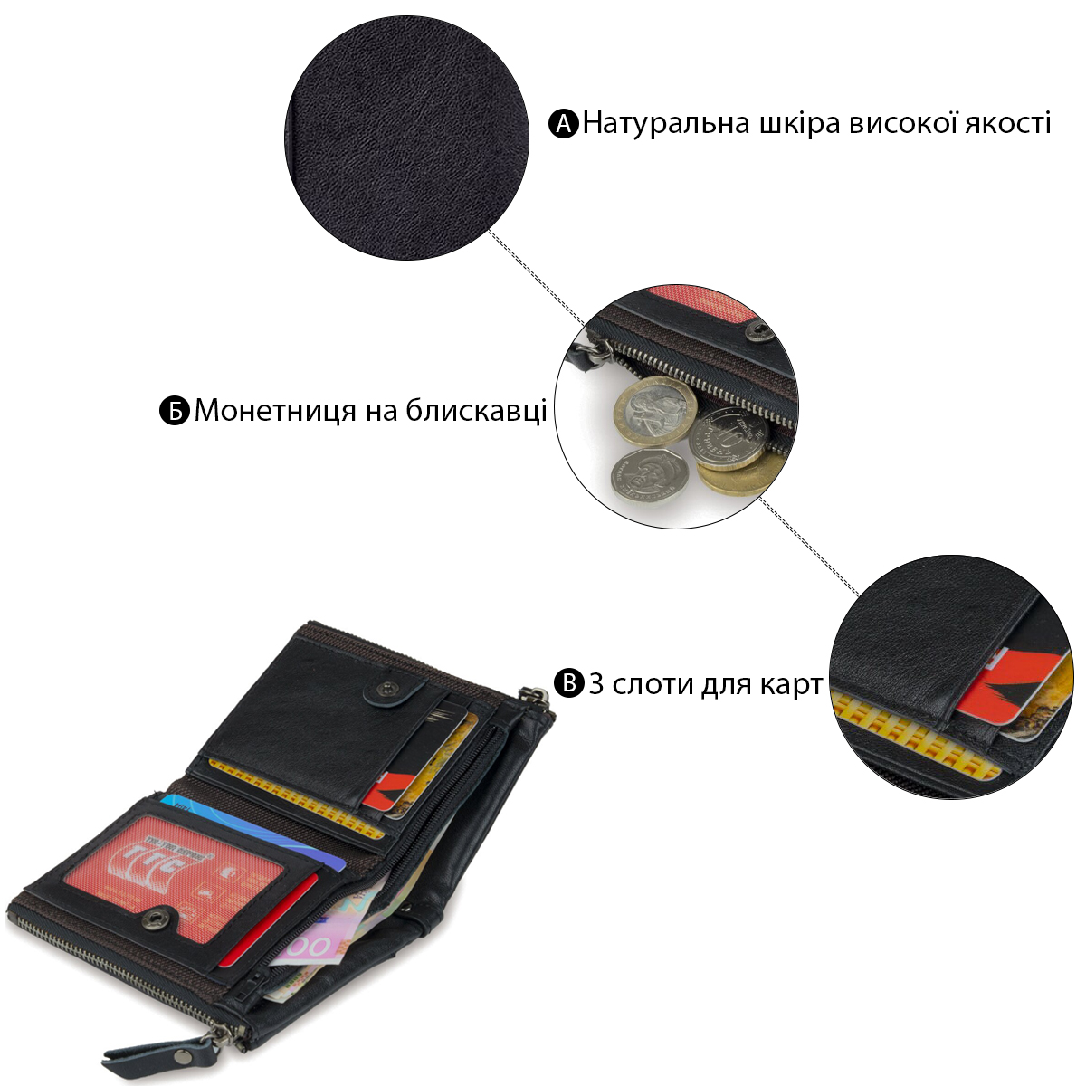 Гаманець універсальний Vintage Чорний