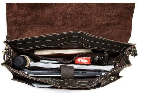 Портфель чоловічий зі шкіри на плече Vintage Чорний
