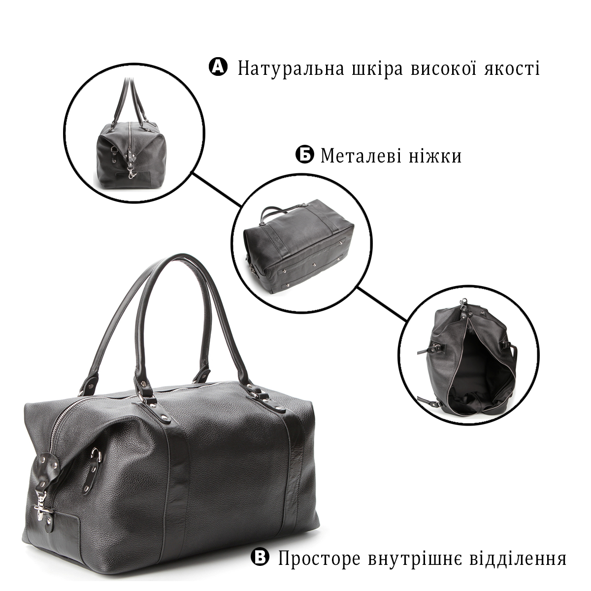 Сумка дорожня SHVIGEL Чорна