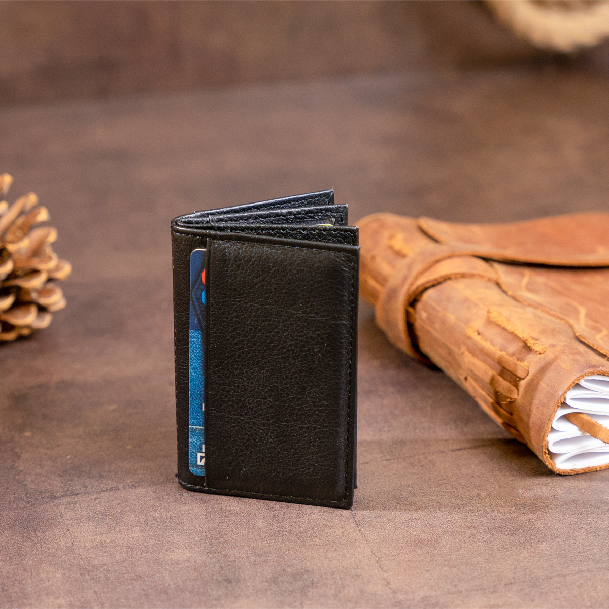 Візитниця-книжка ST Leather Чорна