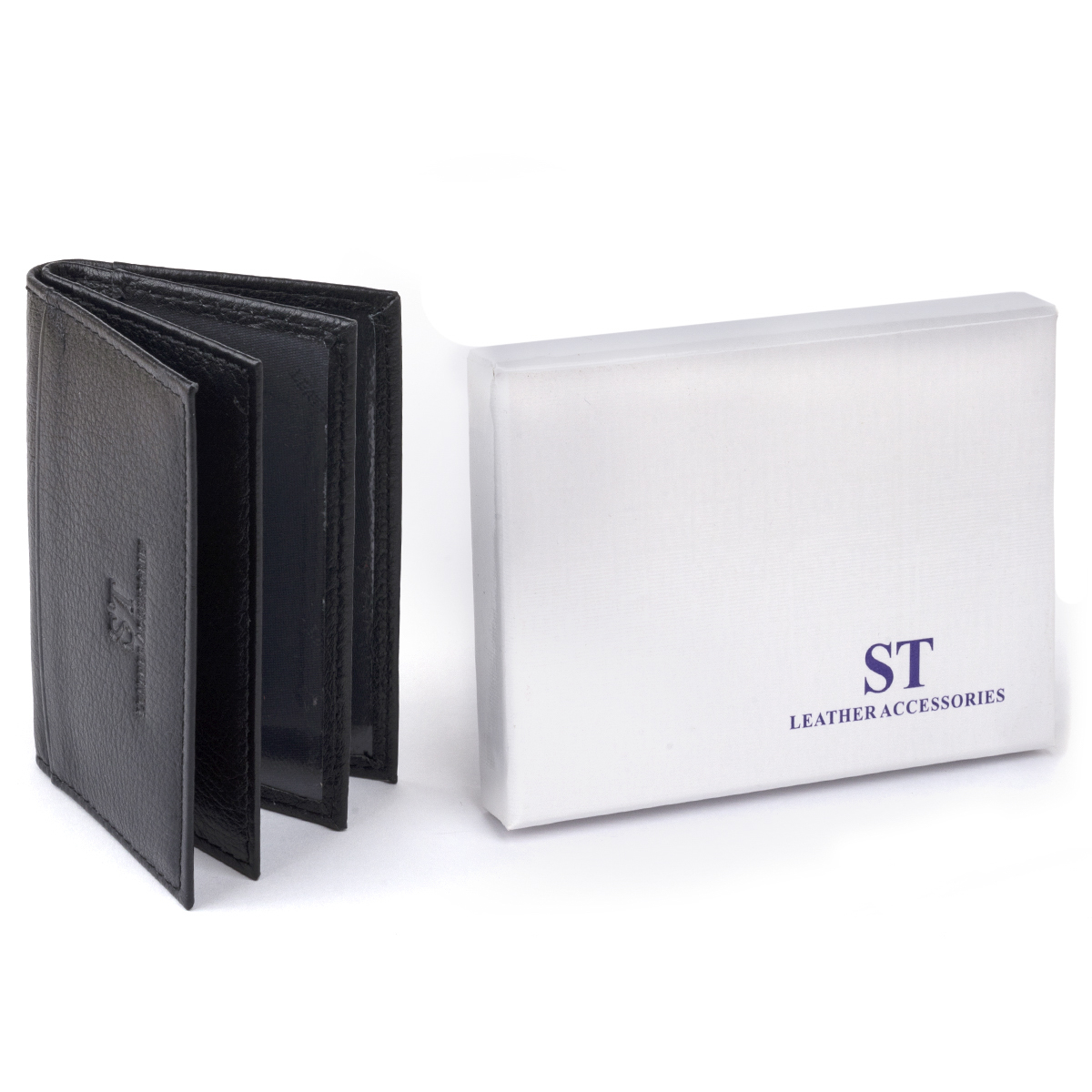 Візитниця-книжка ST Leather Чорна
