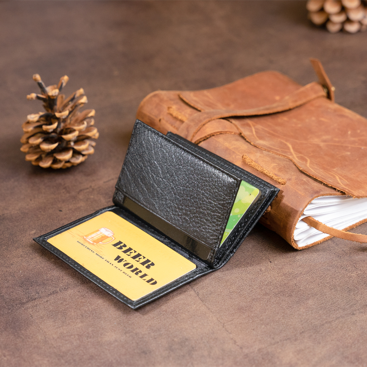 Візитниця-книжка ST Leather Чорна