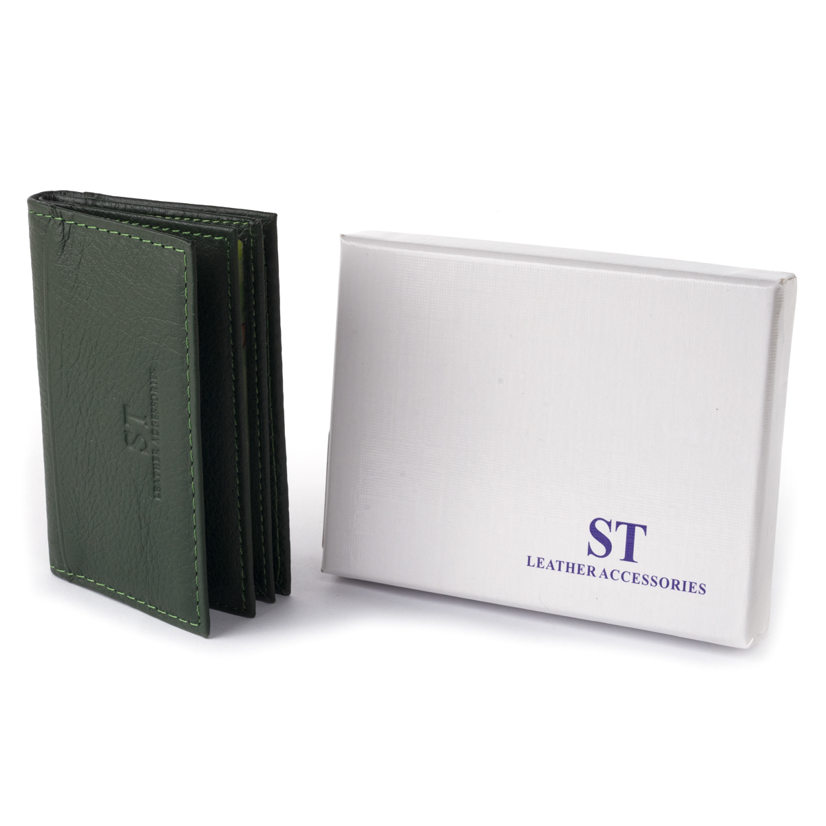 Візитниця-книжка ST Leather Зелена