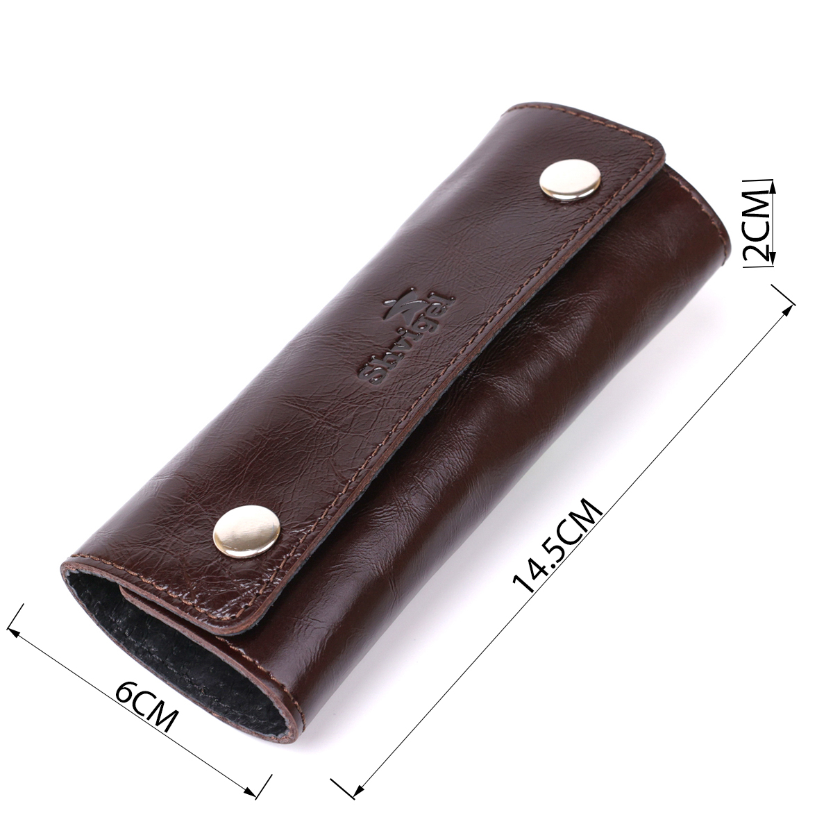 Зручна шкіряна ключниця Shvigel Коричневий