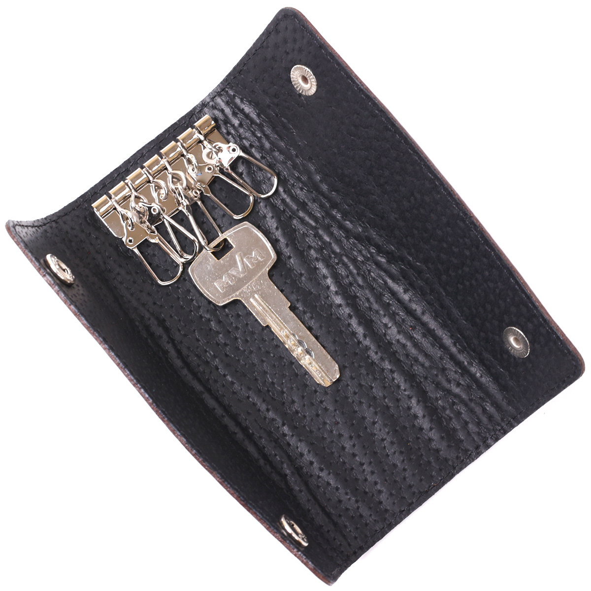 Зручна шкіряна ключниця Shvigel Коричневий