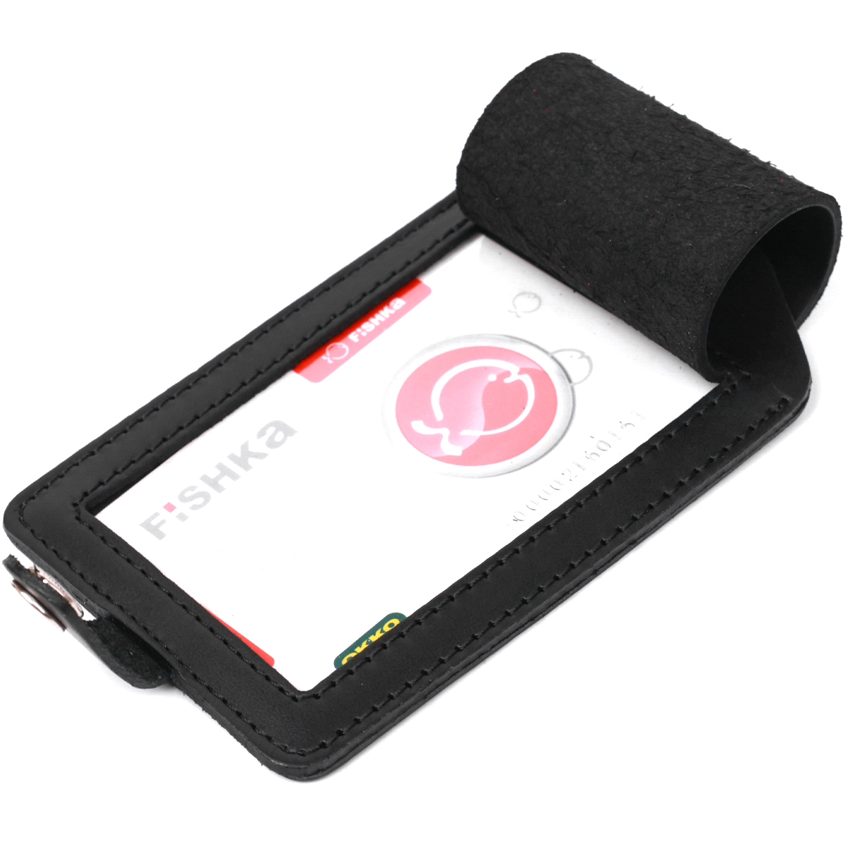 Бирка на чемодан из натуральной кожи Shvigel Черный