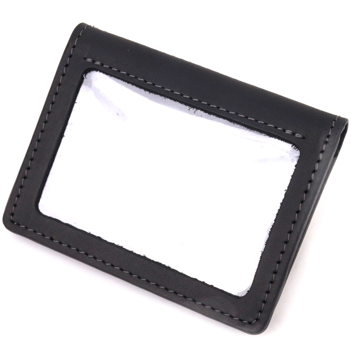 Містка обкладинка на автодокументи у вінтажній шкірі Україна GRANDE PELLE Чорна