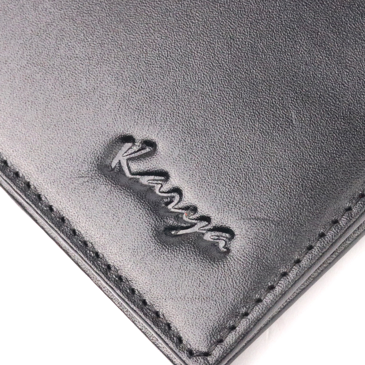 Красивый мужской зажим из гладкой кожи KARYA Черный