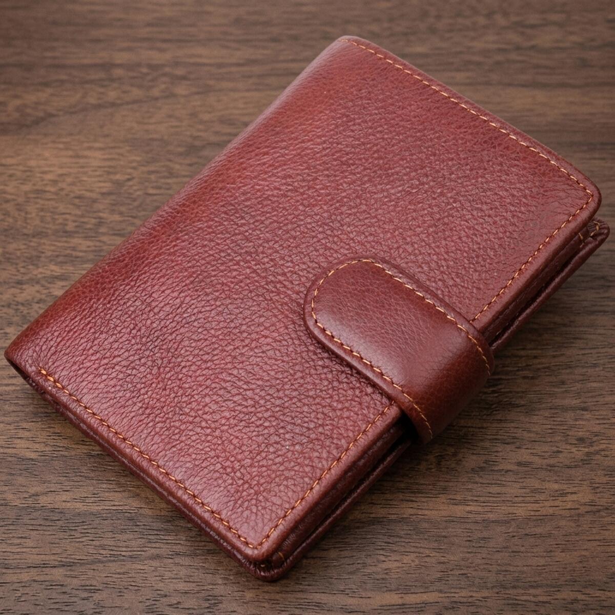 Вертикальний чоловічий портмоне з натуральної шкіри Vintage Коричневий