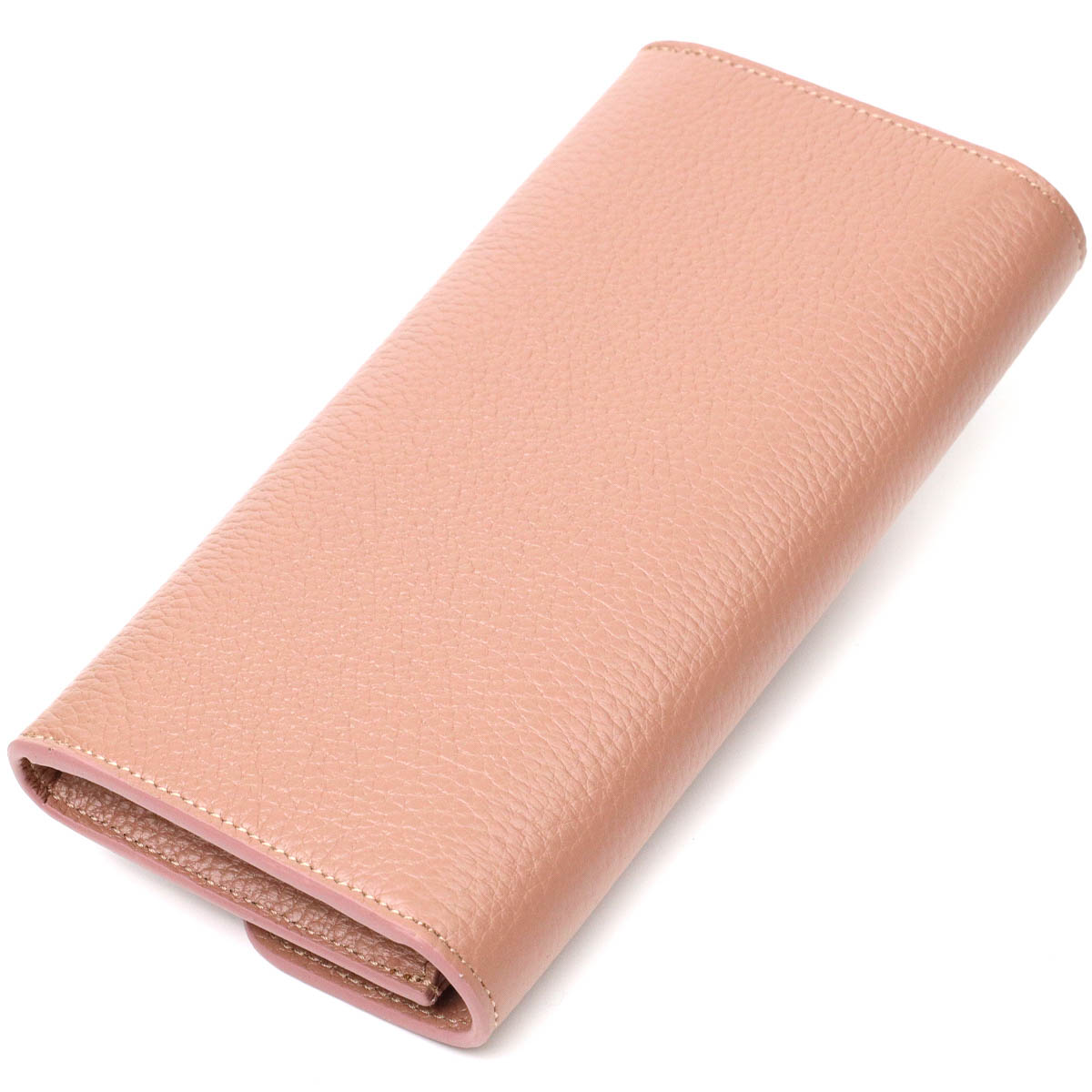 Відмінний жіночий гаманець з монетницею на блискавці з натуральної шкіри Tony Bellucci Пудровий