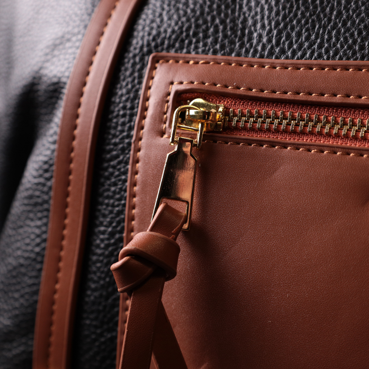 Дивовижна двокольорова сумка жіноча з натуральної шкіри Vintage Чорний