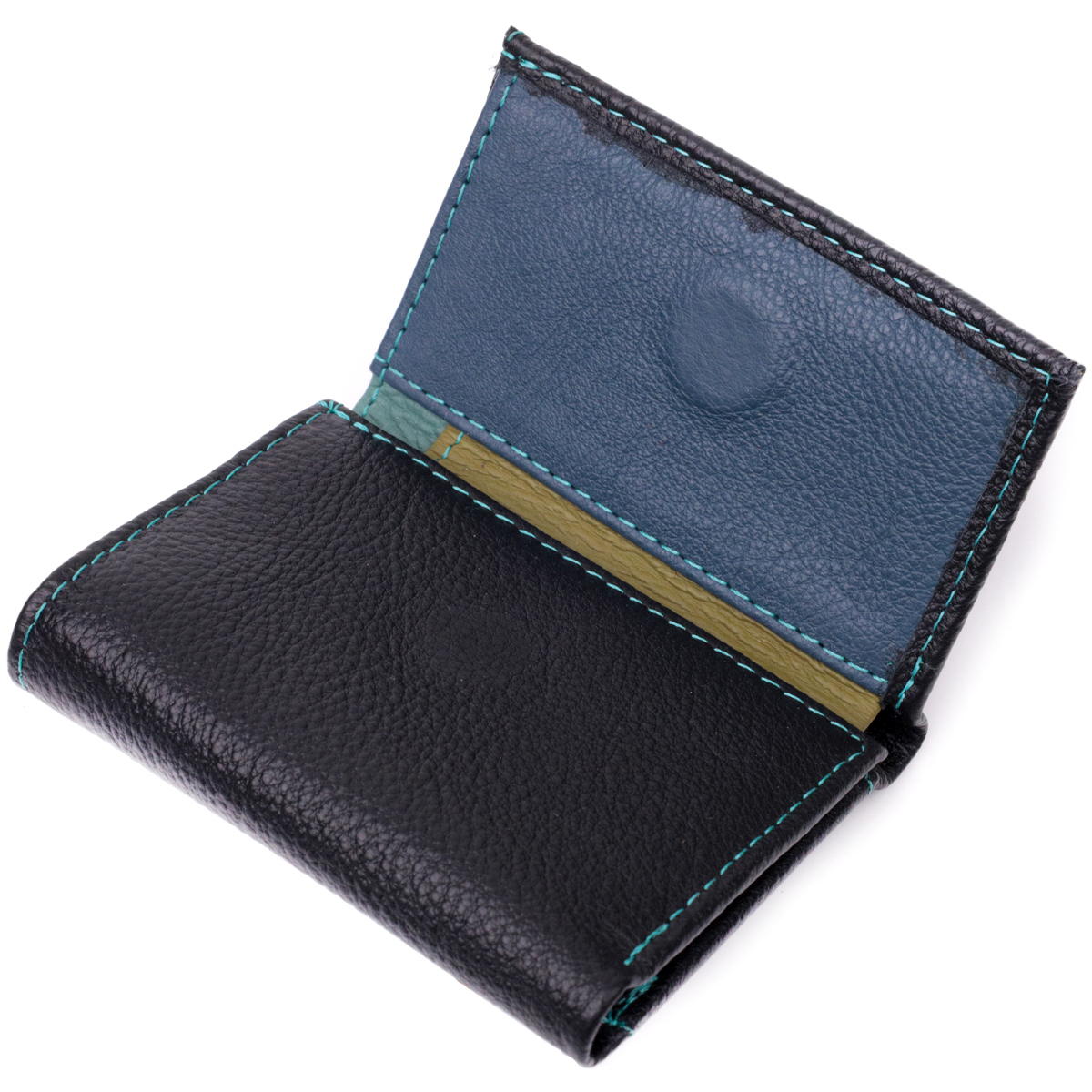 Жіночий невеликий гаманець з натуральної шкіри ST Leather Чорний