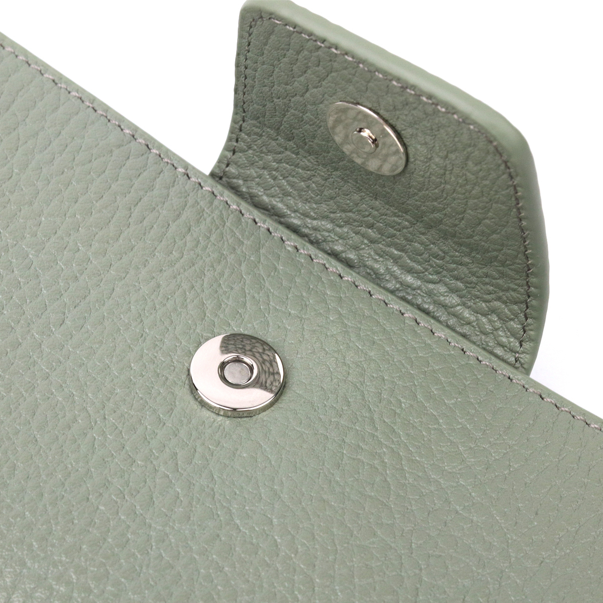 Незвичайний вертикальний жіночий гаманець із натуральної шкіри KARYA Сіро-блакитний