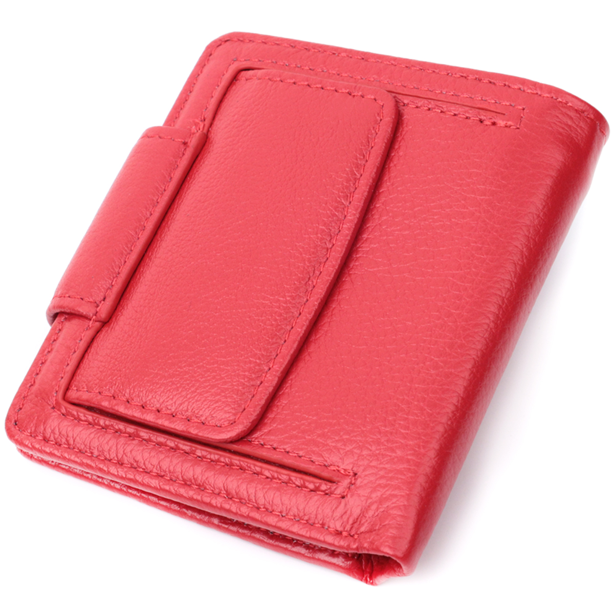 Вертикальний гаманець для яскравих жінок із натуральної шкіри ST Leather Червоний