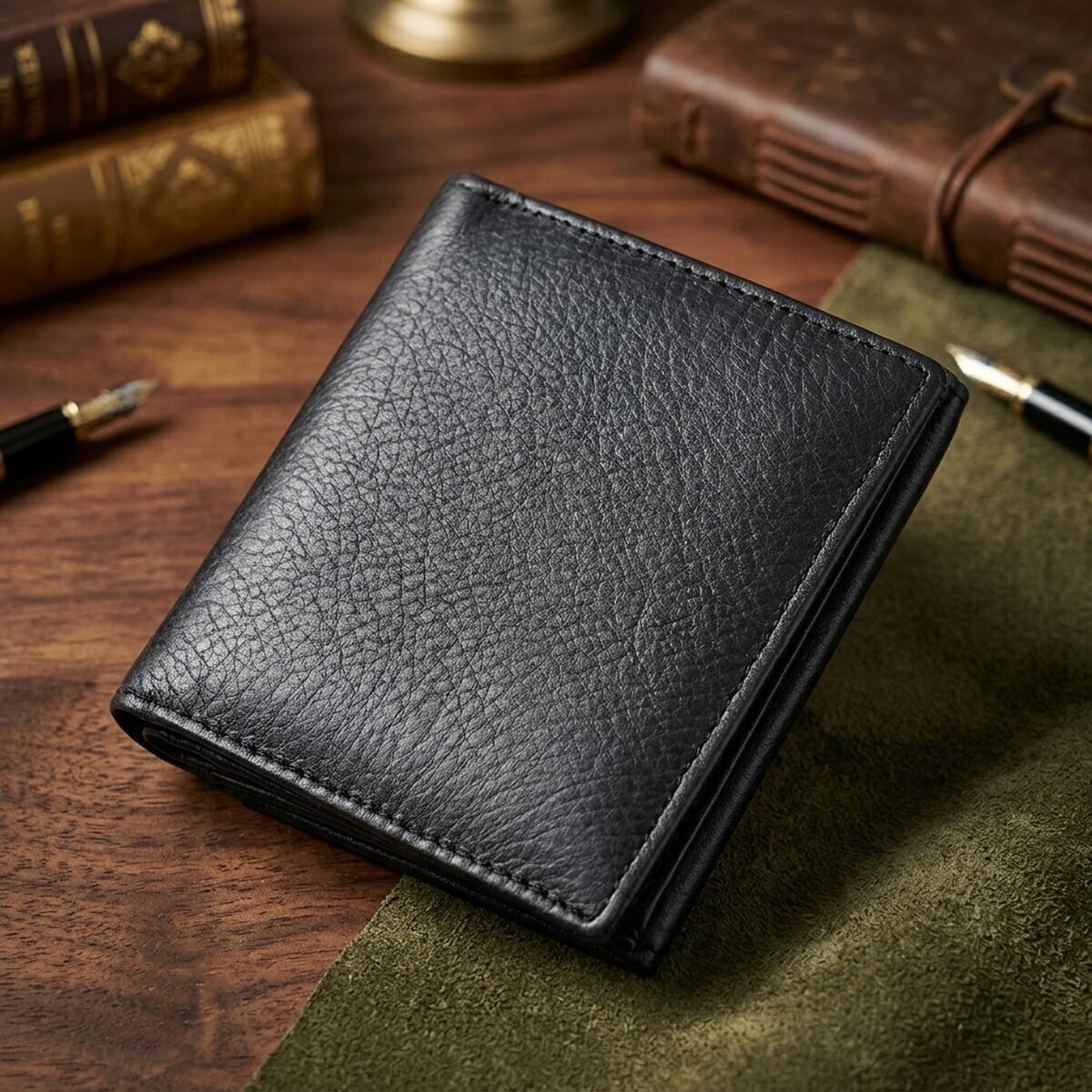 Гарний гаманець для жінок із натуральної шкіри ST Leather Чорний