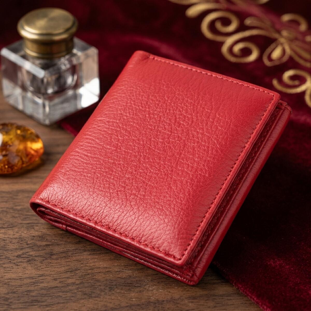 Зручний гаманець для жінок із натуральної шкіри ST Leather Червоний