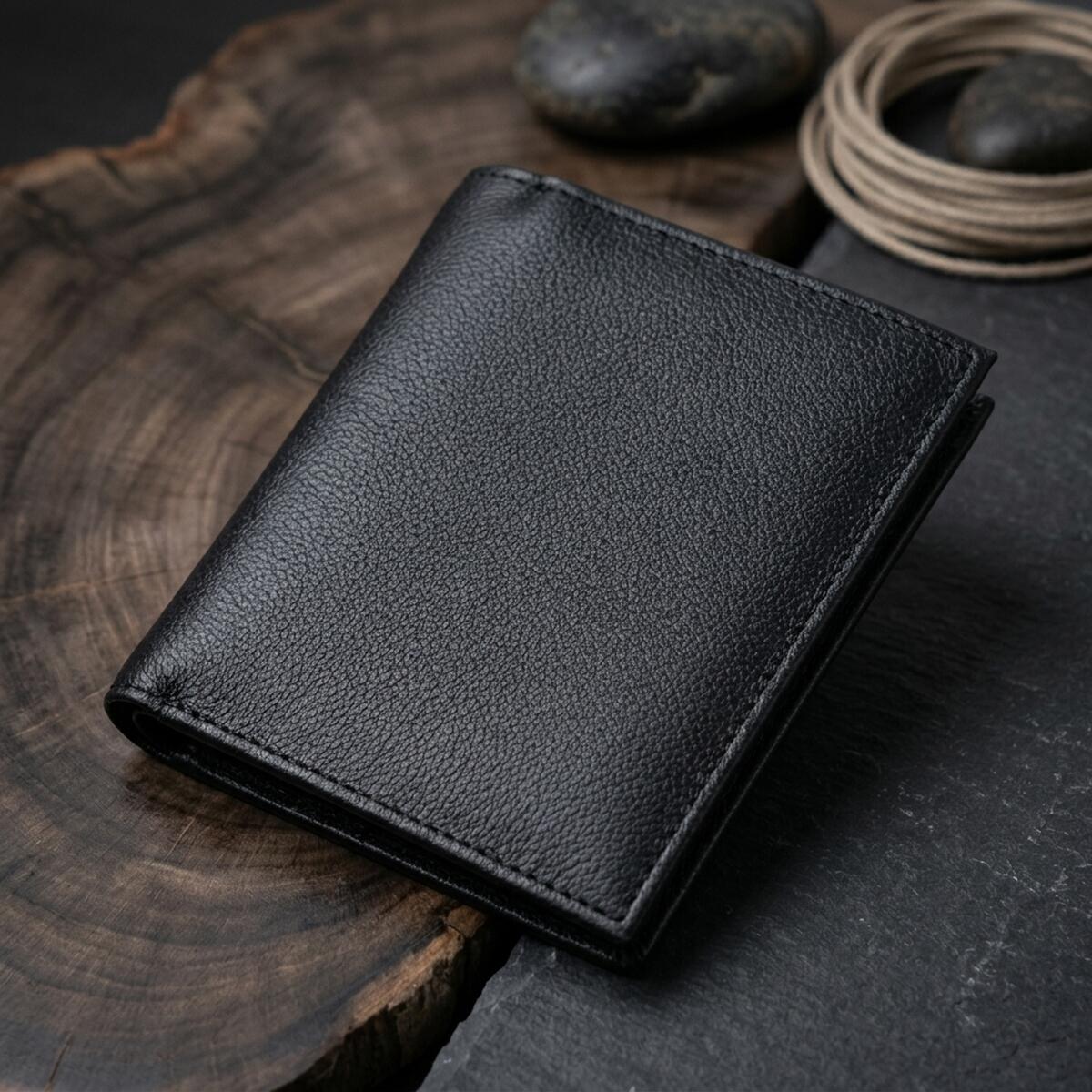 Зручний жіночий гаманець із монетницею із натуральної шкіри ST Leather Чорний