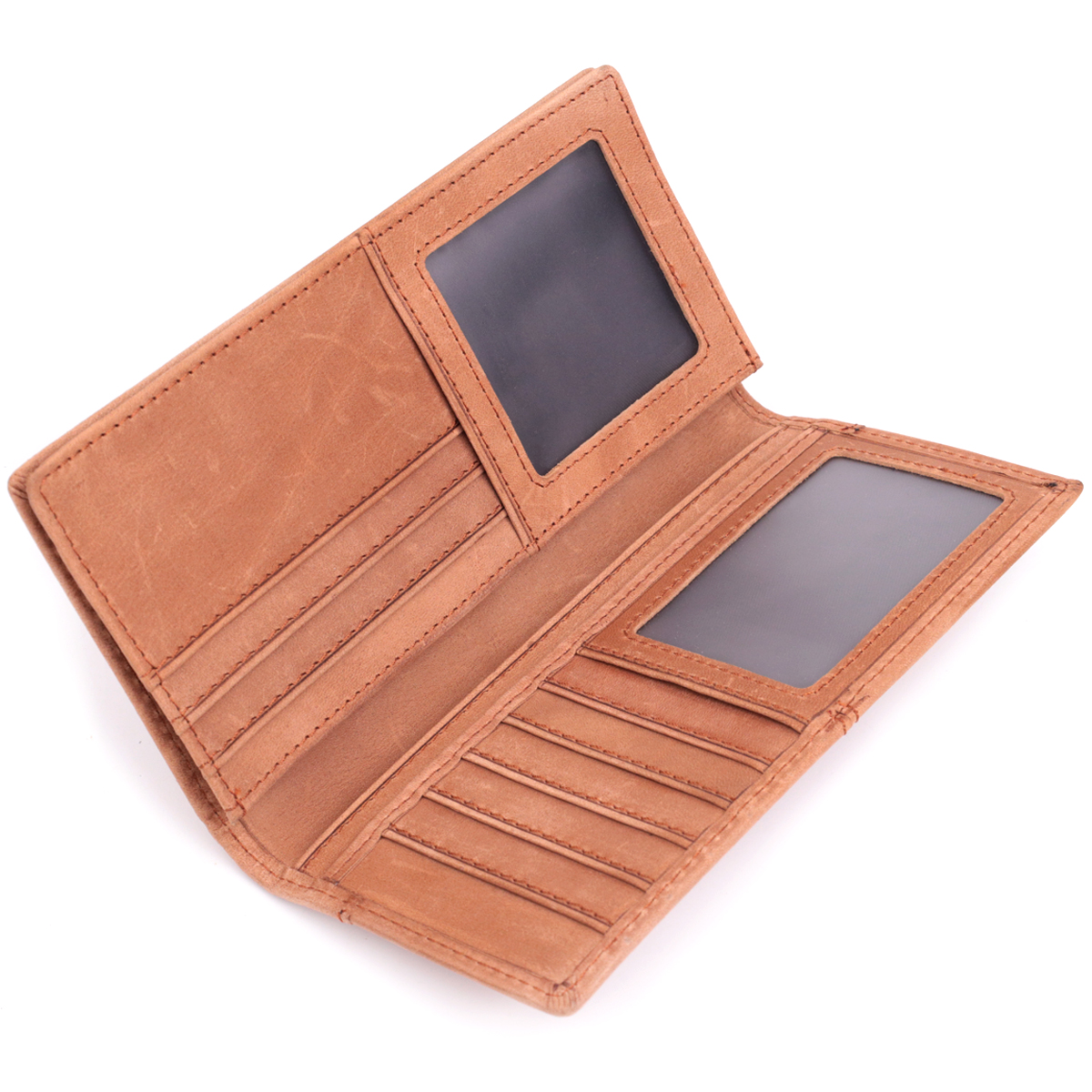 Гаманець унісекс у вінтажній натуральній шкірі Vintage Рудий