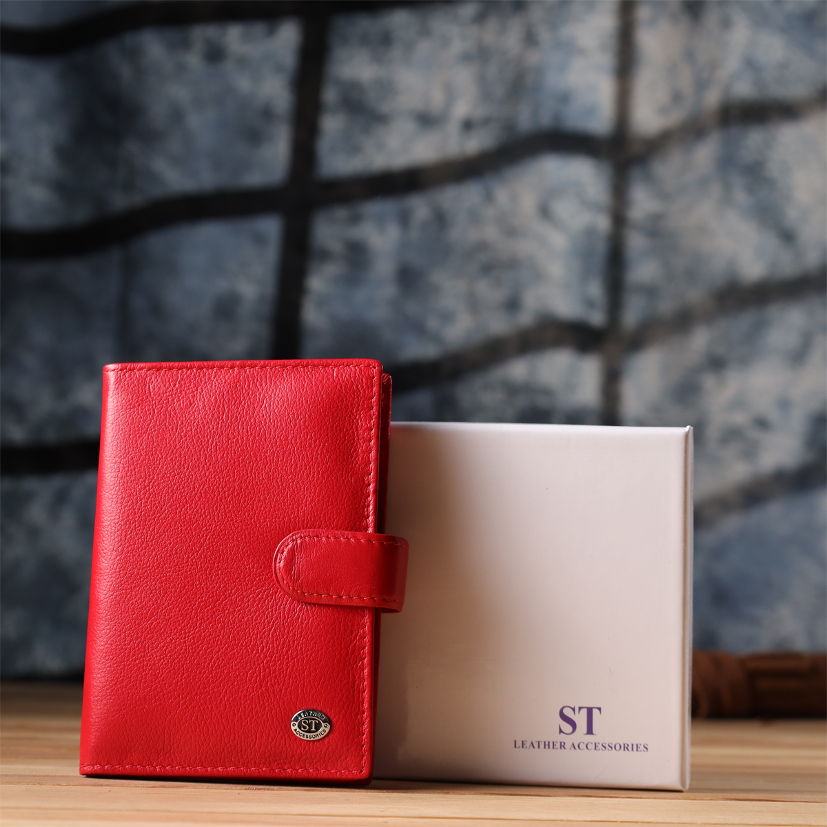Красива обкладинка на документи для жінок з натуральної шкіри ST Leather Червоний