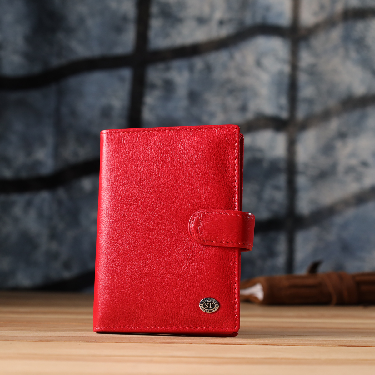 Красива обкладинка на документи для жінок з натуральної шкіри ST Leather Червоний
