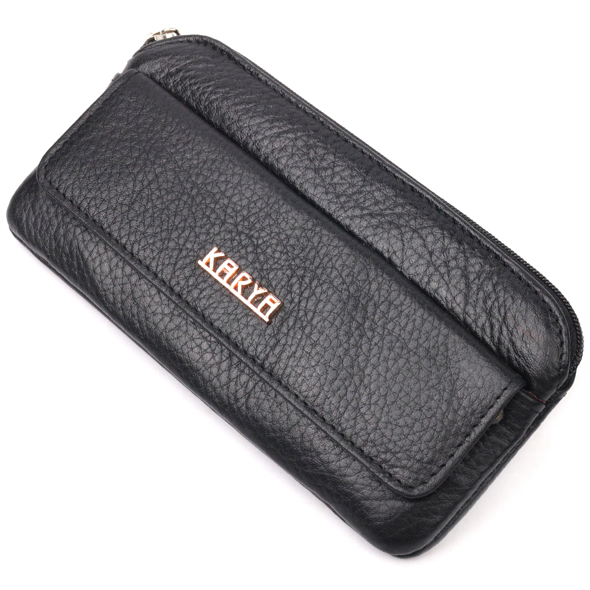 Містка ключниця з натуральної шкіри KARYA Чорний