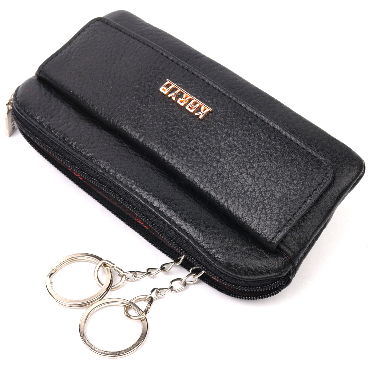 Містка ключниця з натуральної шкіри KARYA Чорний