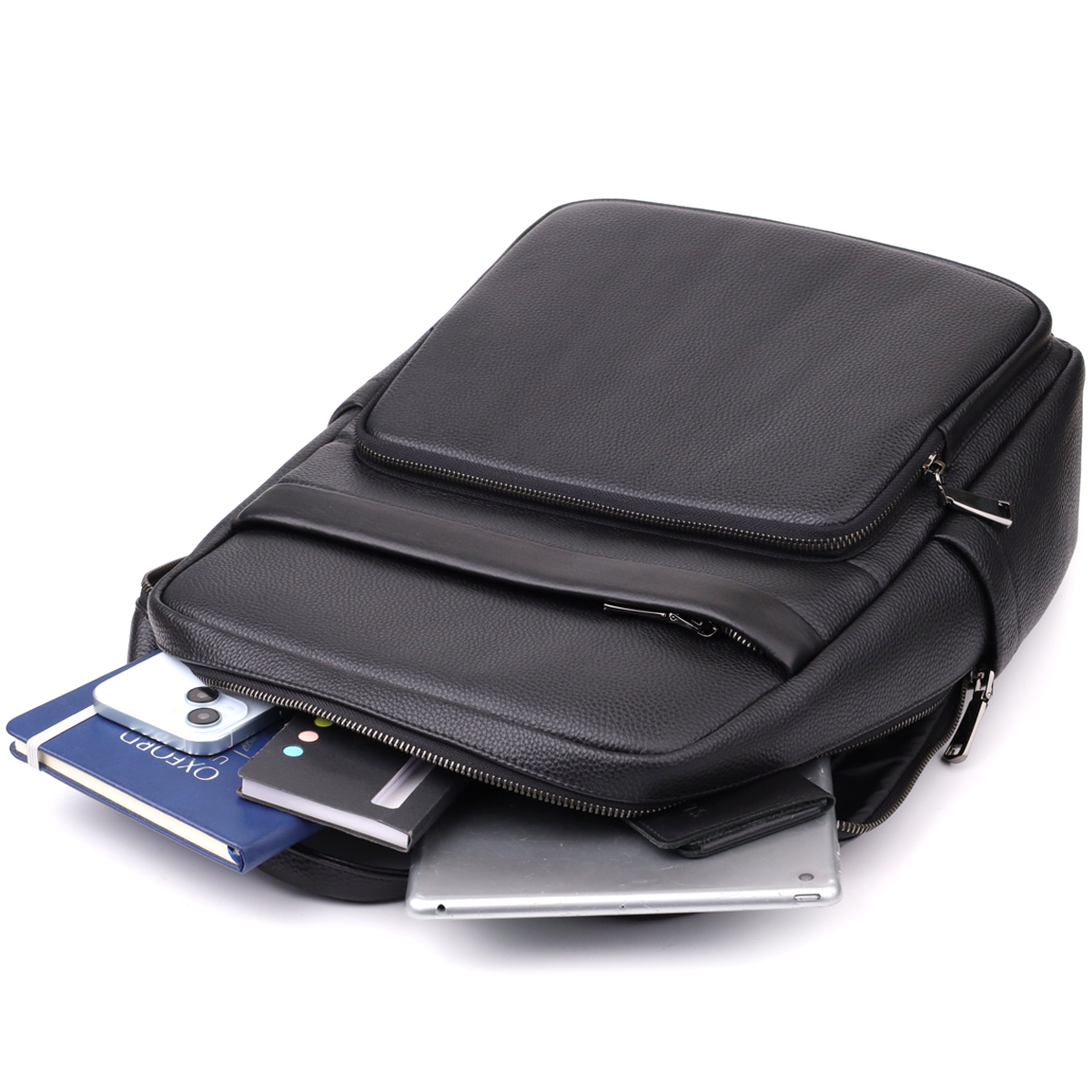 Мужской рюкзак из натуральной кожи Vintage Черный