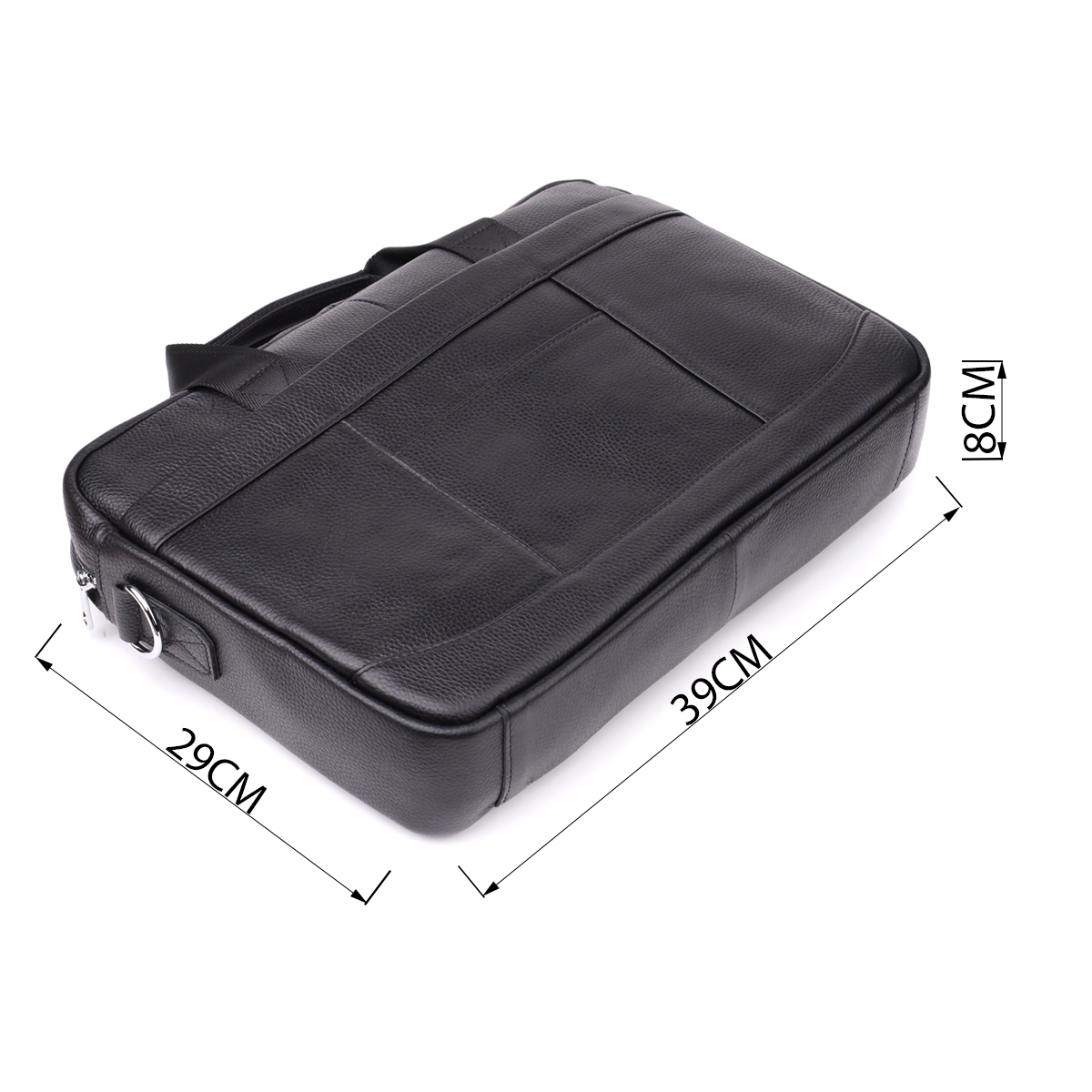 Діловий портфель для чоловіків із натуральної шкіри Vintage Чорний