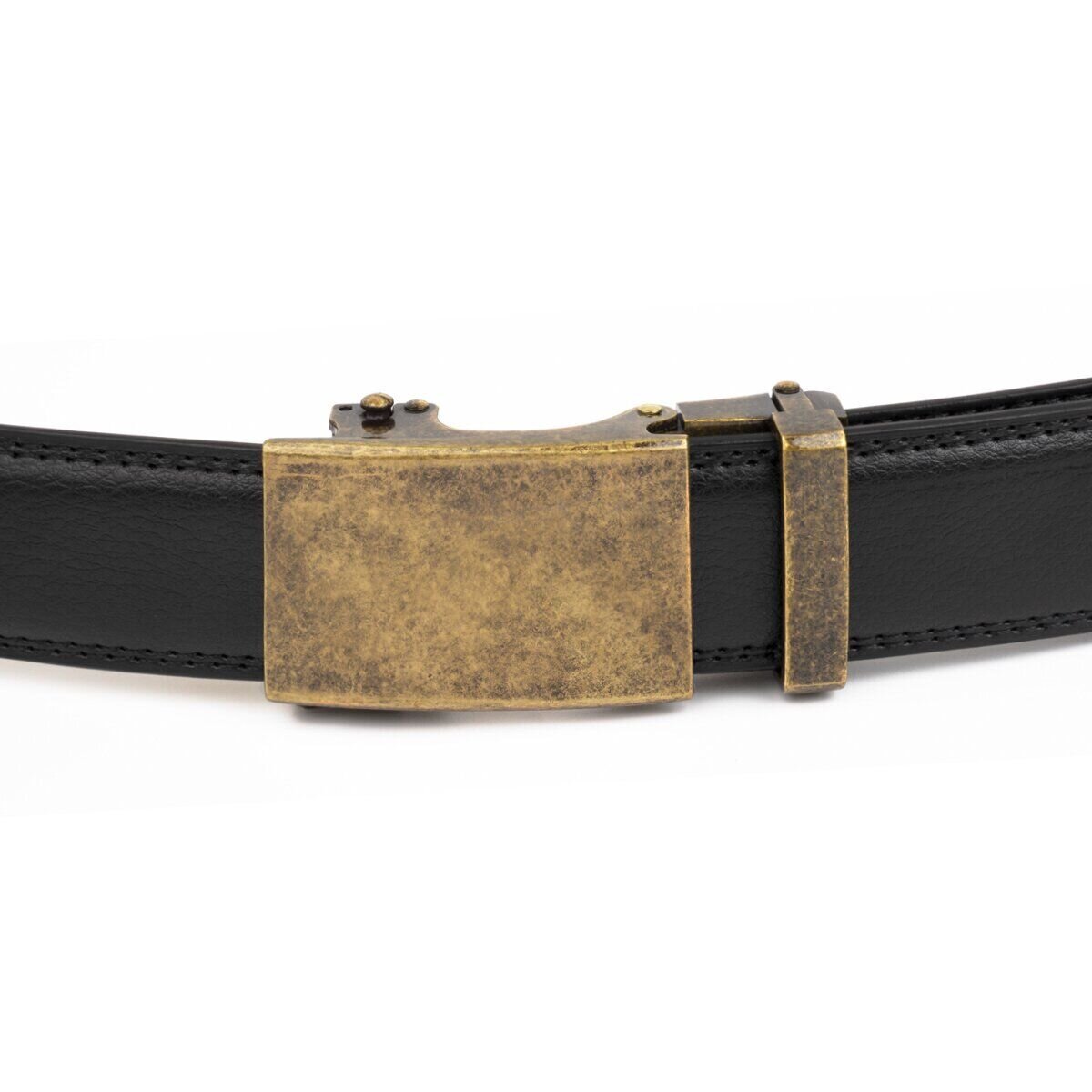  Ремень мужской c латунной пряжкой Vintage Черный