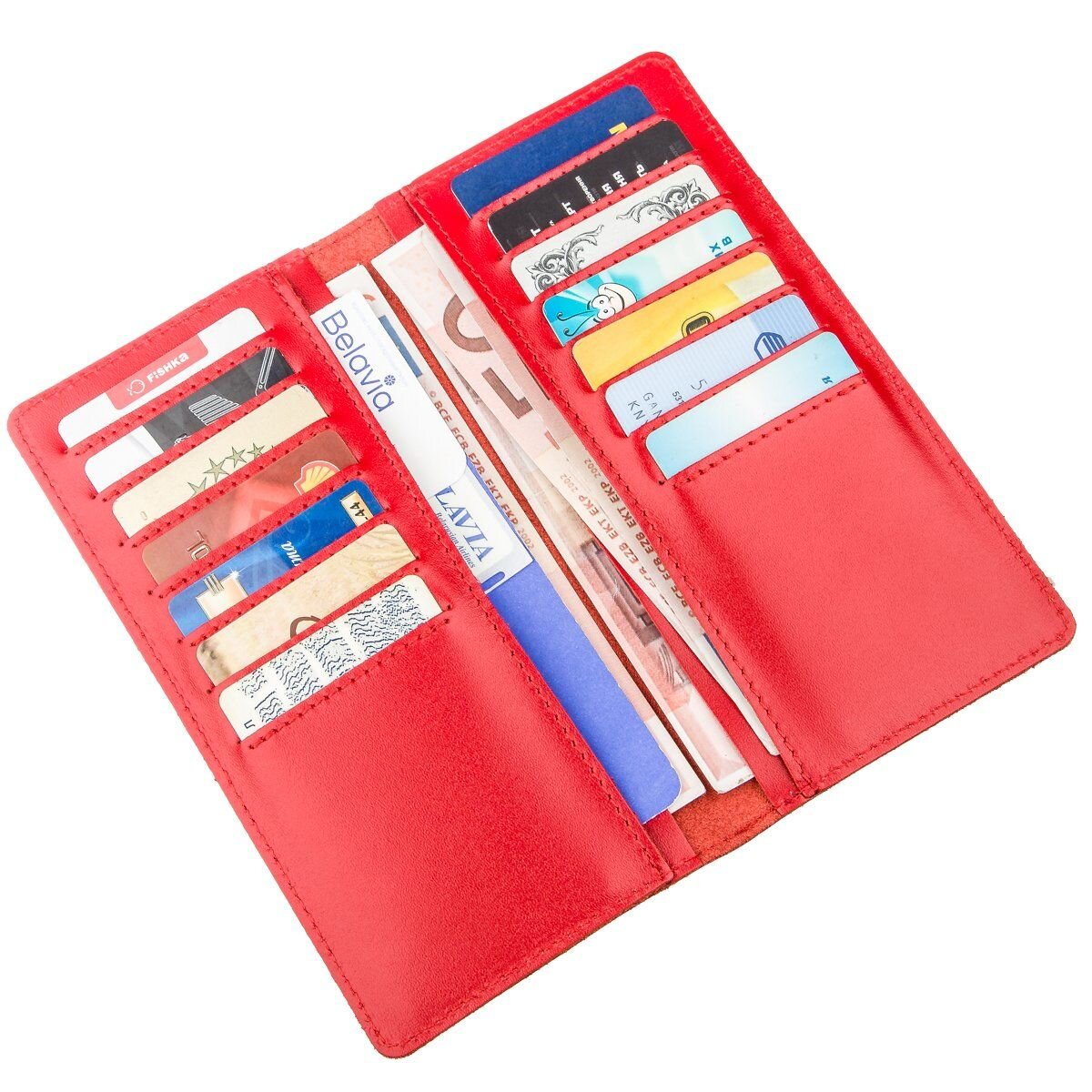 Вертикальне портмоне SHVIGEL Червоне