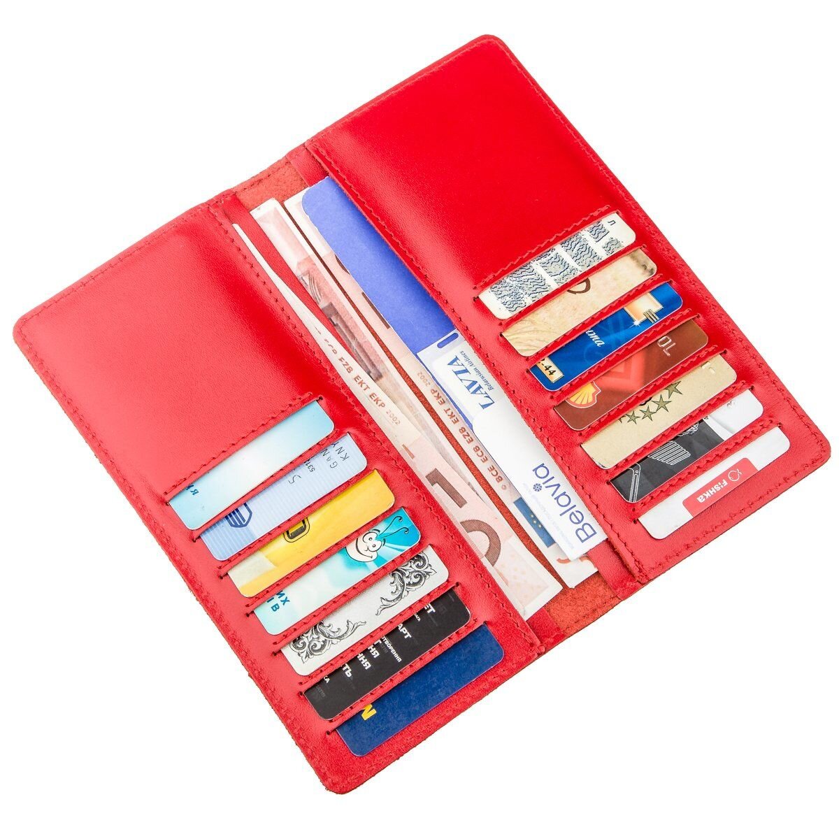 Вертикальне портмоне SHVIGEL Червоне