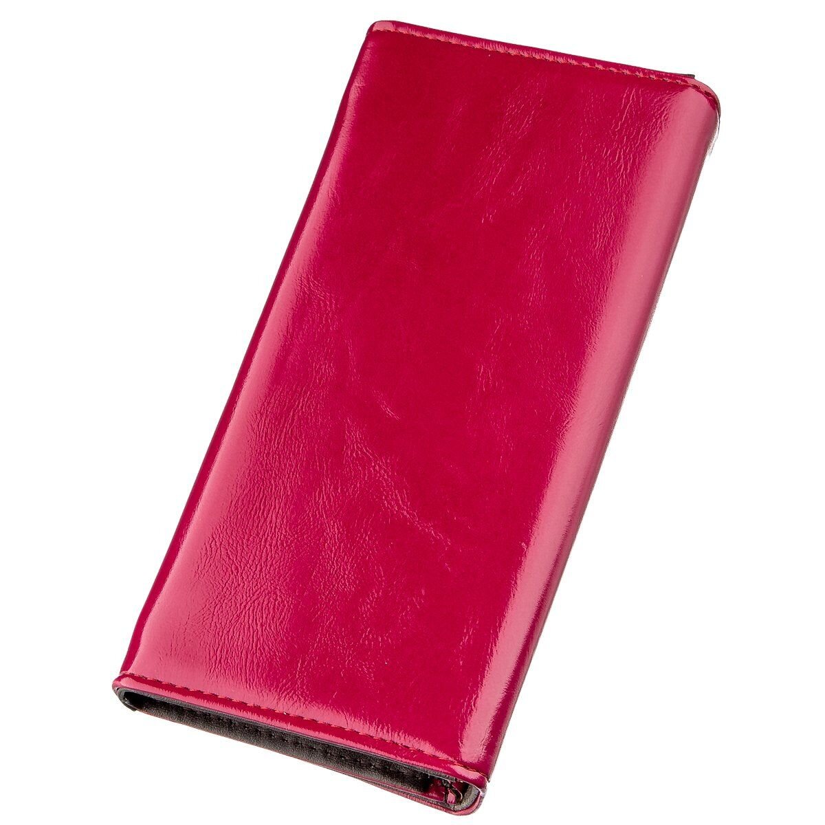 Гаманець жіночий з екокожі гладкий KIVI Малиновий