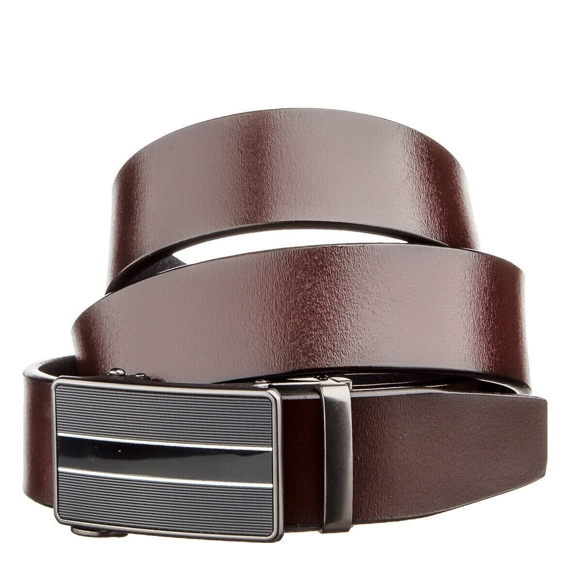 Міцний чоловічий ремінь з автоматичною пряжкою Vintage Коричневий