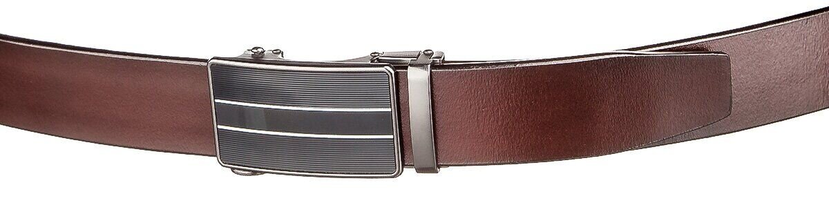 Міцний чоловічий ремінь з автоматичною пряжкою Vintage Коричневий