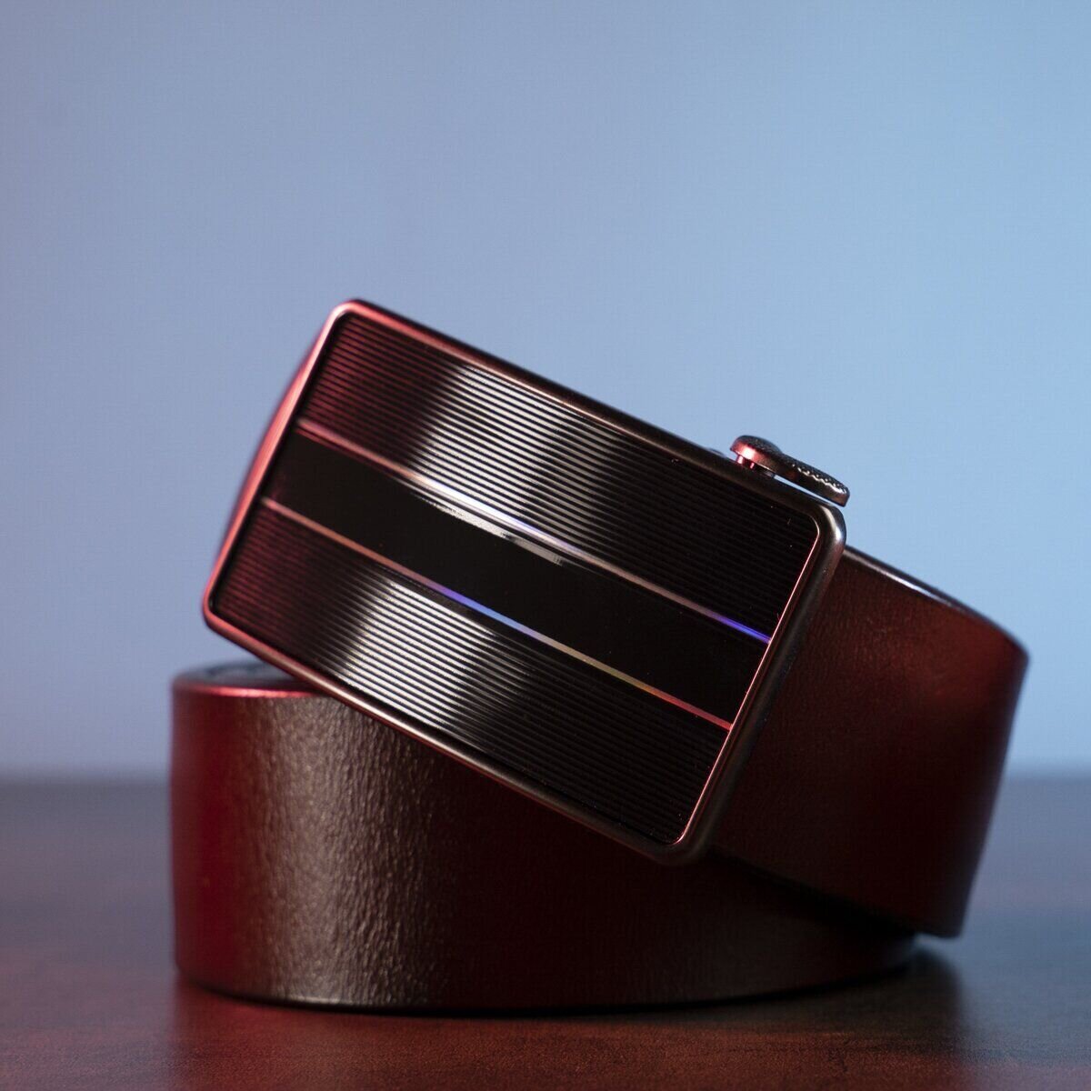 Міцний чоловічий ремінь з автоматичною пряжкою Vintage Коричневий