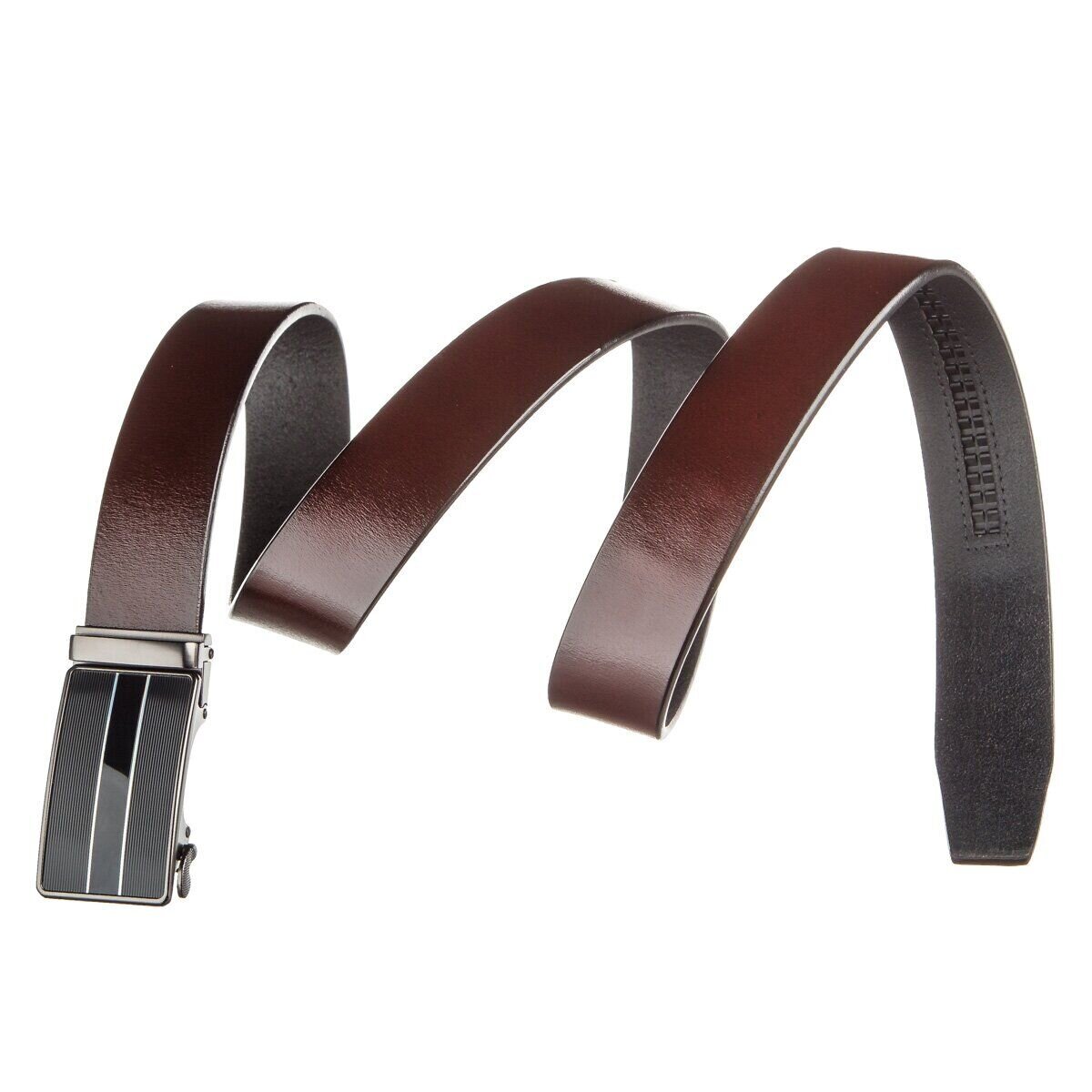 Міцний чоловічий ремінь з автоматичною пряжкою Vintage Коричневий