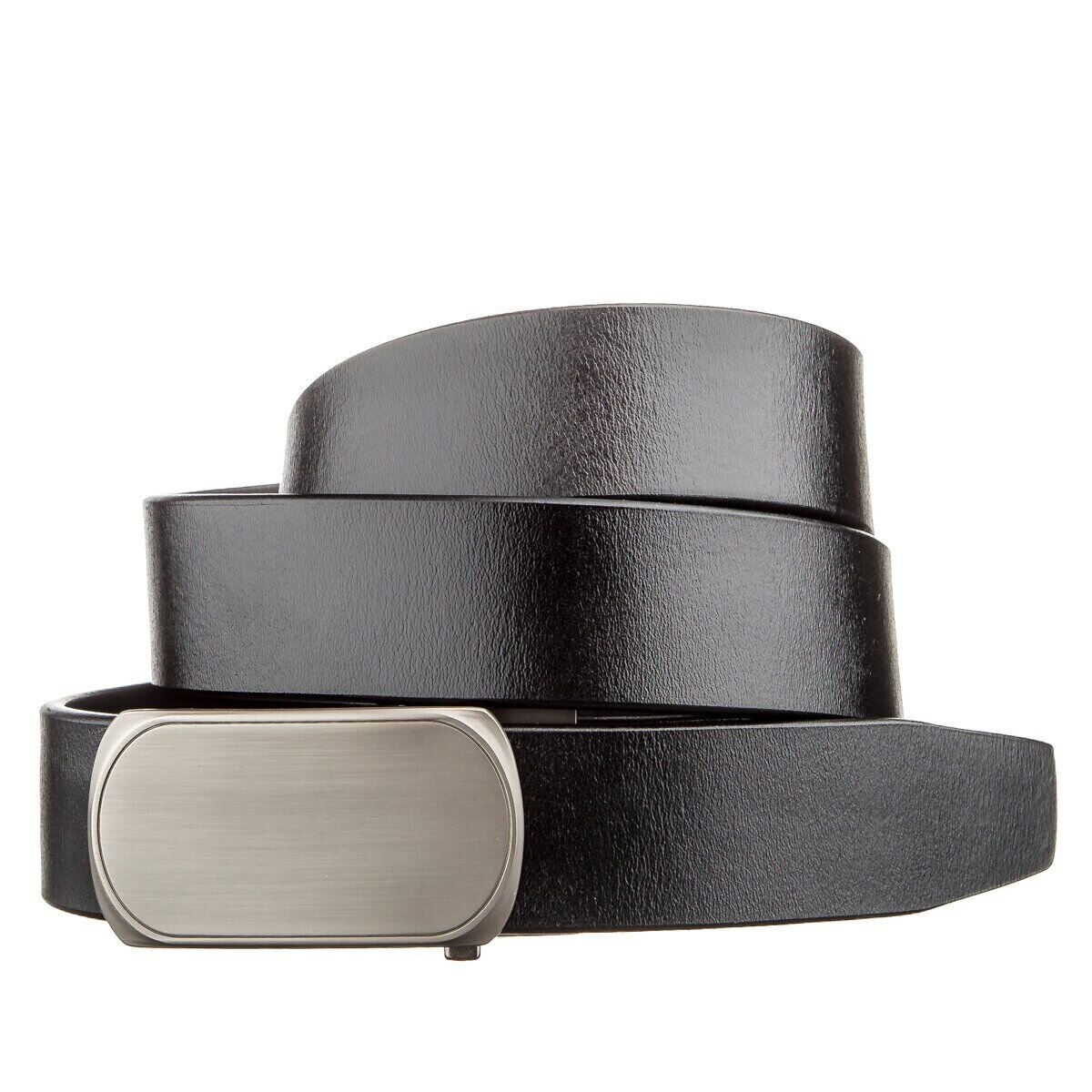 Оригінальний чоловічий ремінь з автоматичною овальною пряжкою Vintage Чорний