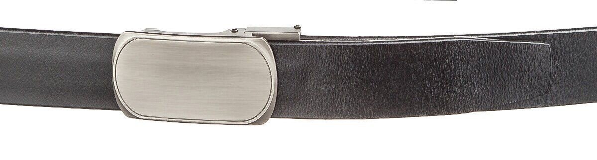 Оригінальний чоловічий ремінь з автоматичною овальною пряжкою Vintage Чорний