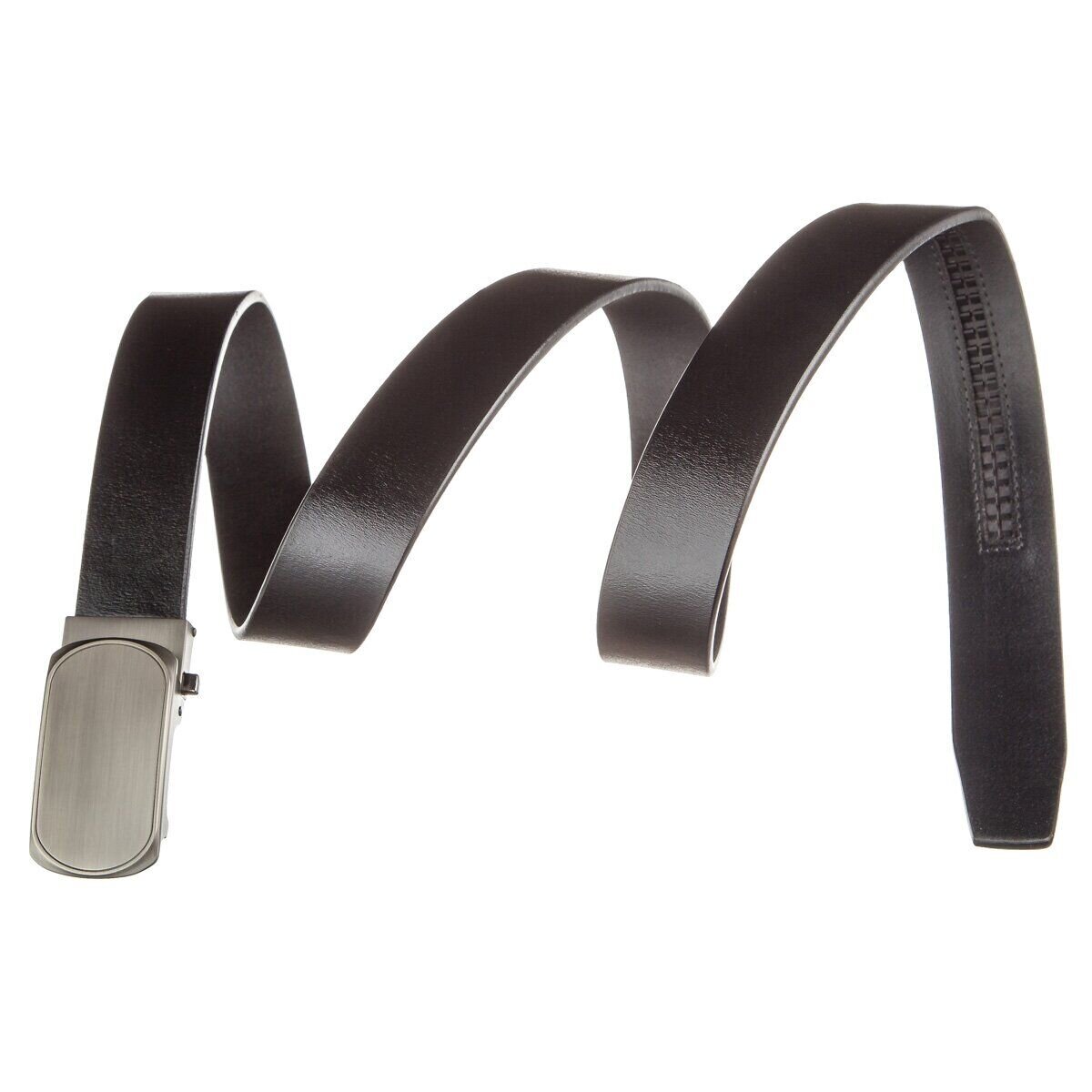 Оригінальний чоловічий ремінь з автоматичною овальною пряжкою Vintage Чорний