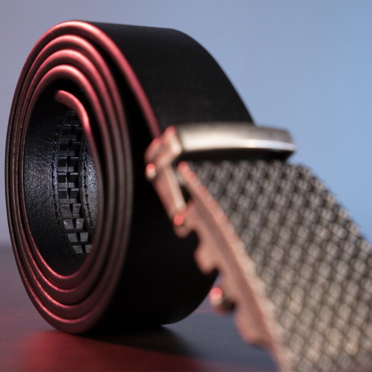 Оригінальний чоловічий ремінь з автоматичною пряжкою Vintage Чорний