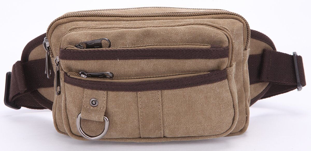 Бананка текстильна на пояс Vintage Хакі