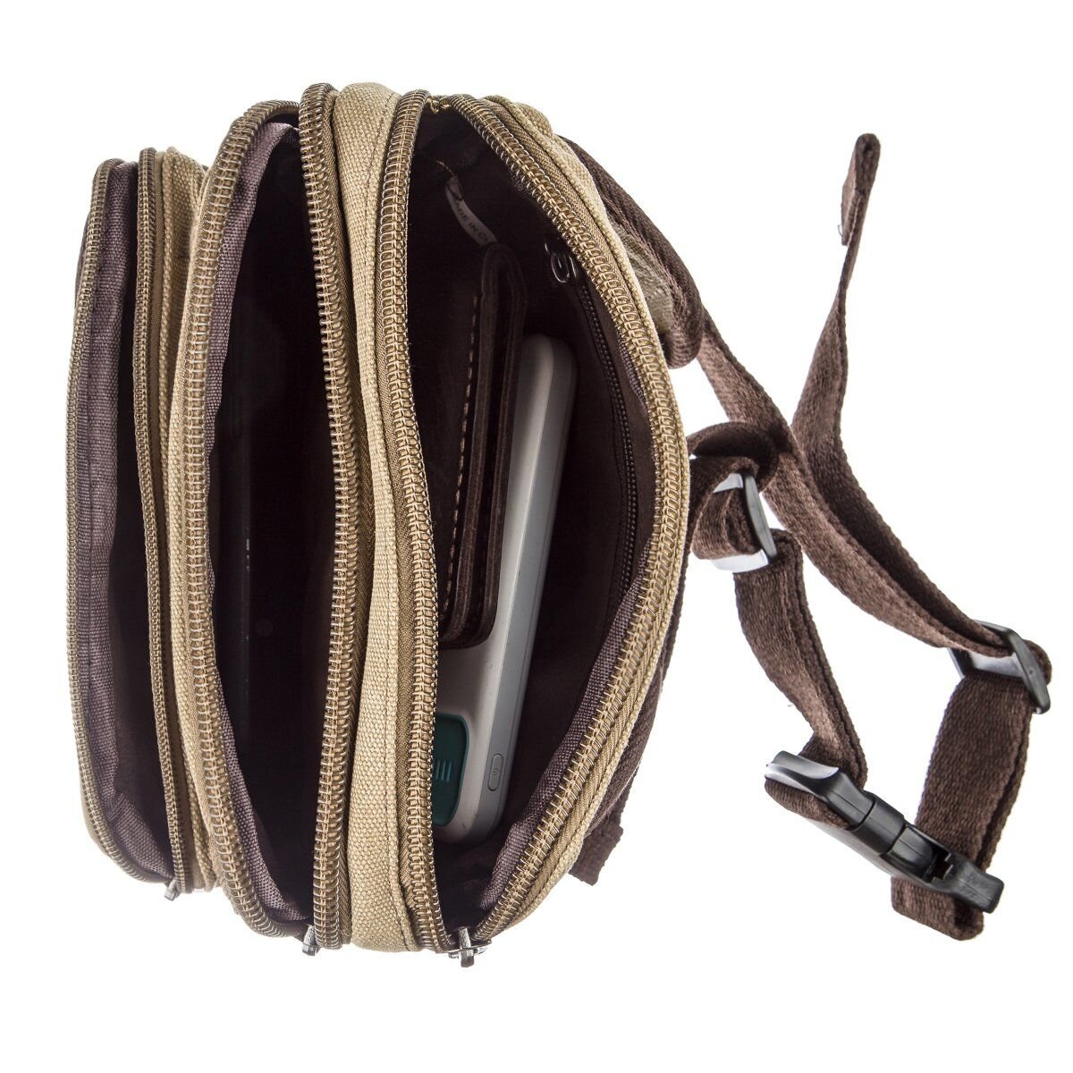 Бананка текстильна на пояс Vintage Хакі