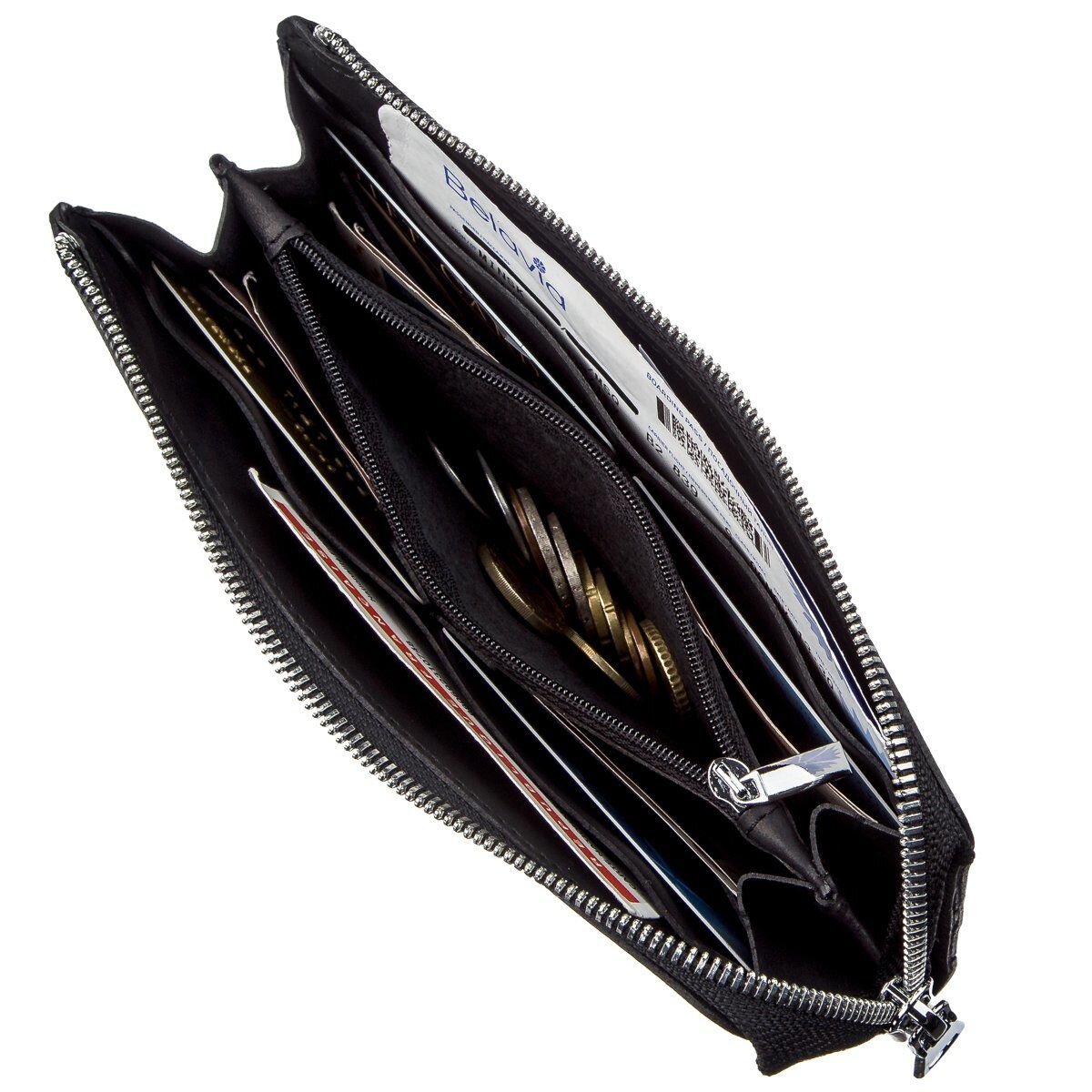 Клатч шкіряний матовий SHVIGEL Чорний