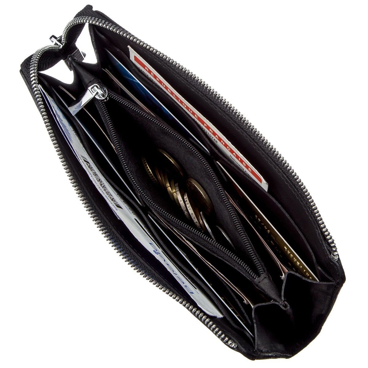 Клатч шкіряний матовий SHVIGEL Чорний