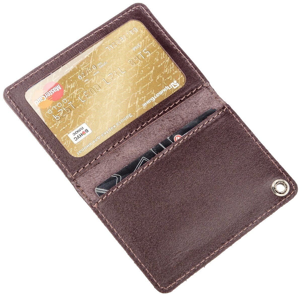 Компактна обкладинка на документи МВС України SHVIGEL Коричнева