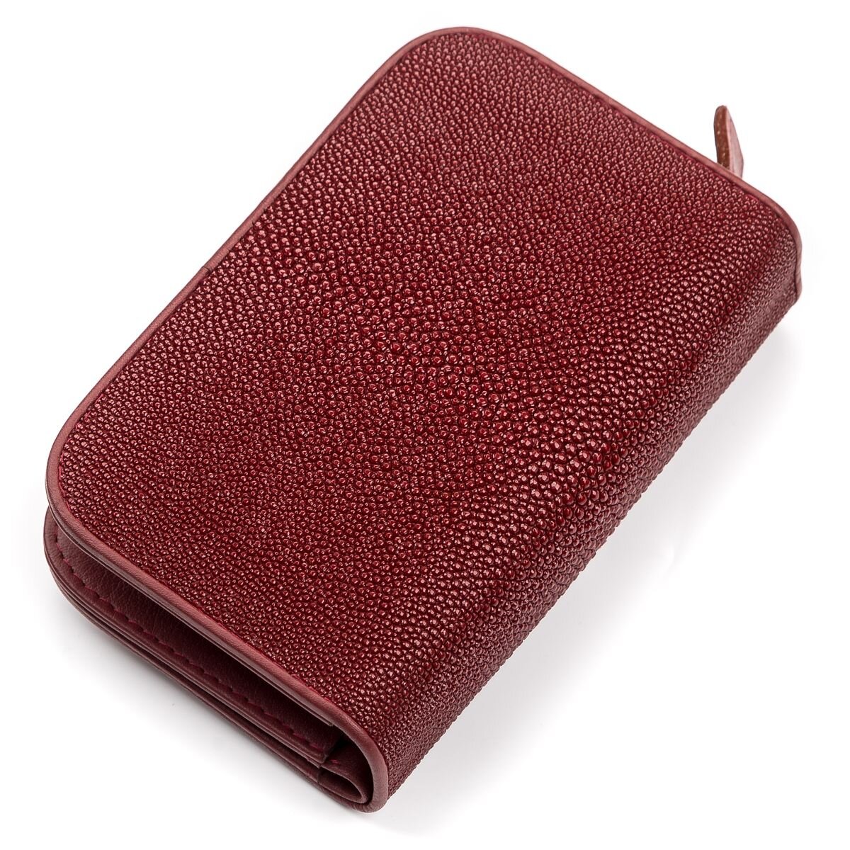Гаманець жіночий STINGRAY LEATHER з натуральної шкіри морського ската Бордовий