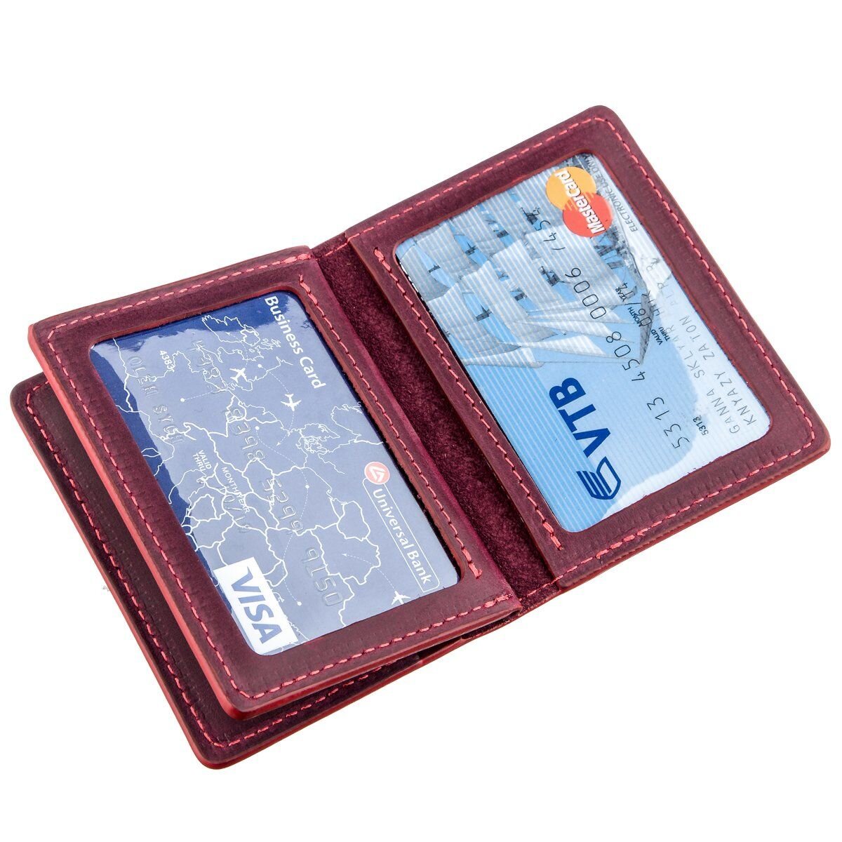 Обкладинка для водійських прав шкіряна GRANDE PELLE Бордова